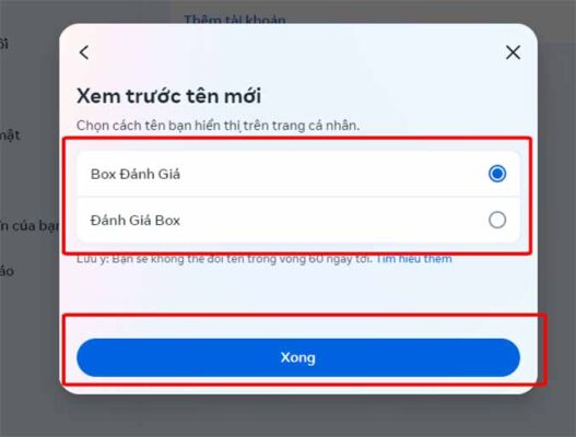 Xem trước tên mới