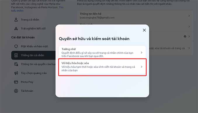 Cách xoá Tài Khoản Facebook