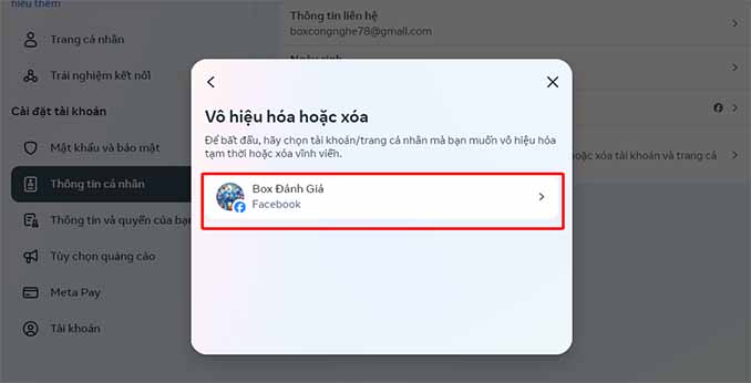 Cách xoá Tài Khoản Facebook