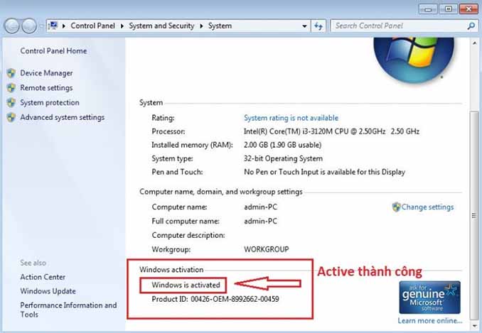 Hướng dẫn cách Activate Win 7 miễn phí bằng phần mềm Windows Loader