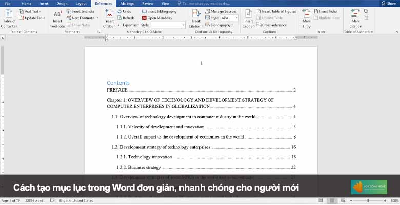 Cách tạo mục lục trong Word đơn giản, nhanh chóng cho người mới