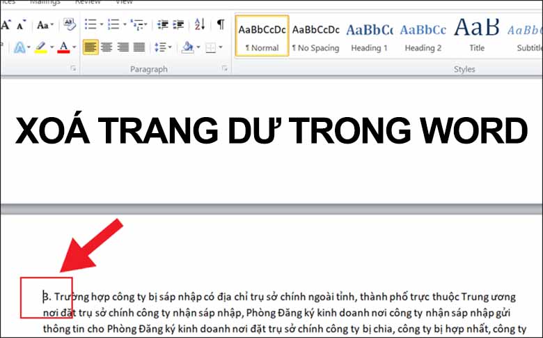 Cách xóa trang dư trong Word nhanh gọn, dễ làm cho người mới