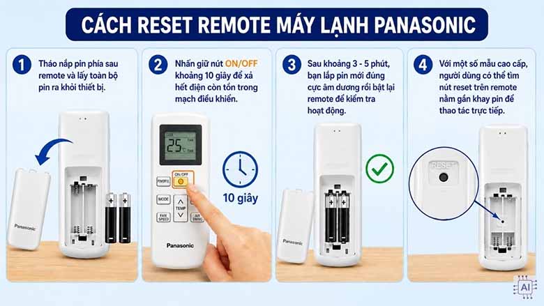 Cách reset remote máy lạnh đơn giản, ai cũng có thể tự làm
