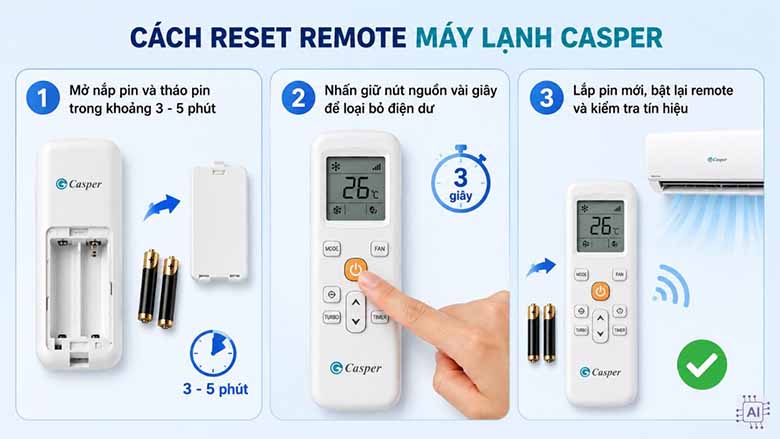 Cách reset remote máy lạnh đơn giản, ai cũng có thể tự làm