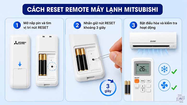 Cách reset remote máy lạnh đơn giản, ai cũng có thể tự làm