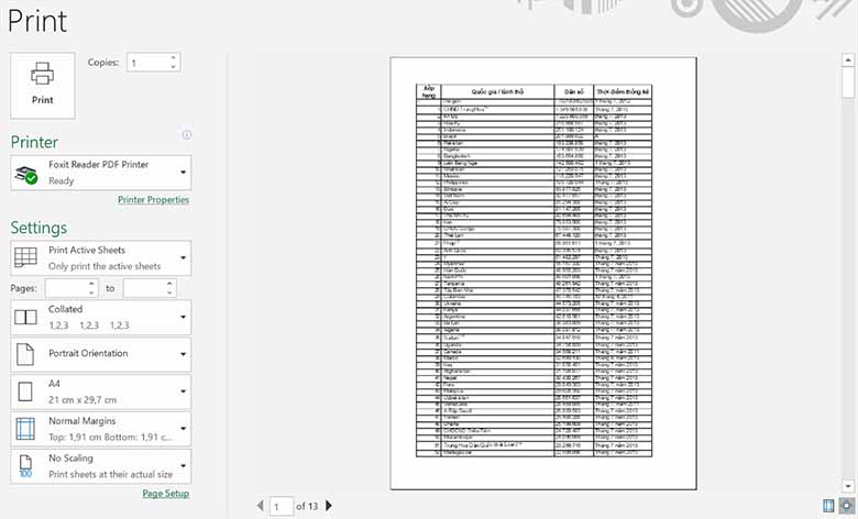 Hướng dẫn in file Excel đẹp, đúng khổ giấy A4 cực đơn giản