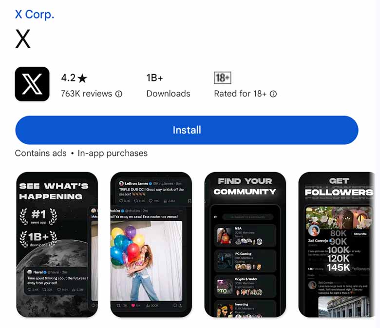 Hướng dẫn cách tải X miễn phí trên Android, iOS mới nhất