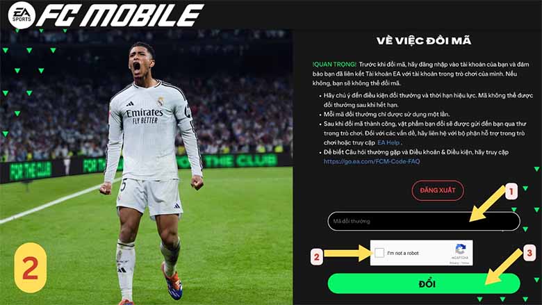 Danh sách Code FC Mobile mới nhất 2026: Nhập code nhận quà miễn phí 