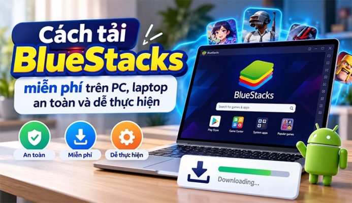 Cách tải BlueStacks miễn phí trên PC, laptop an toàn và dễ thực hiện