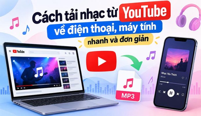 Cách tải nhạc từ YouTube về điện thoại, máy tính nhanh và đơn giản
